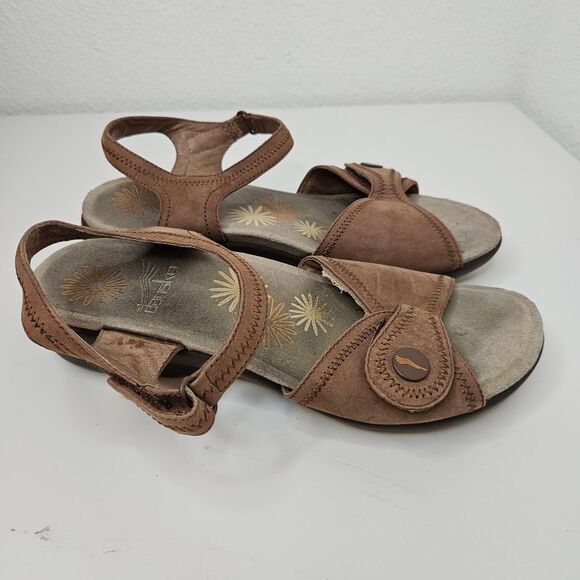 Dansko Iris Nubuck Sandals, Women's Size 37, Brown - Picture 1 of 5